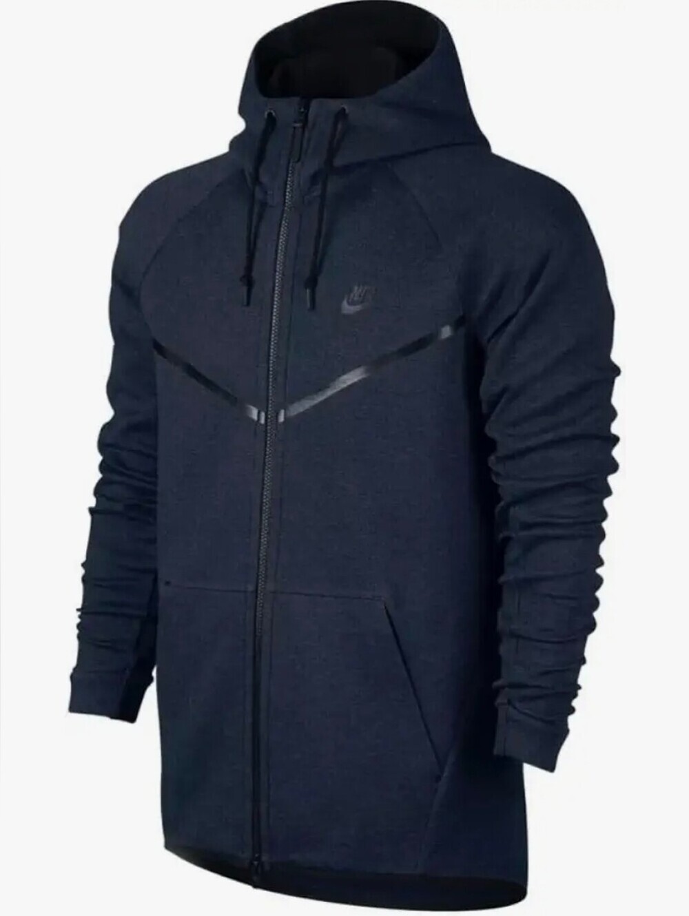 NIKE Men’s Full-Zip Hooded Jacket - Dark Navy - Picture 2 of 9